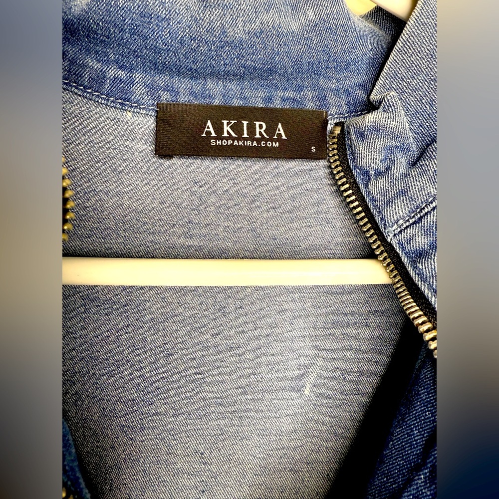 Akira || Denim Mini Dress || size Small
PASS THE BUBBLY DENIM MINI DRESS - Picture 2 of 6